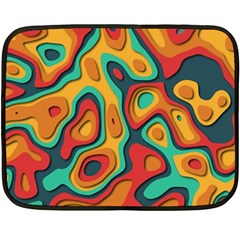 Paper Cut Abstract Pattern Two Sides Fleece Blanket (mini)