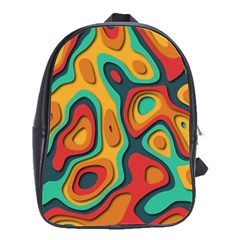 Paper Cut Abstract Pattern School Bag (large)