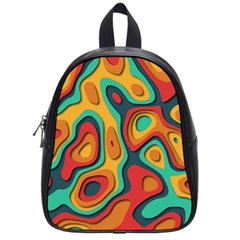 Paper Cut Abstract Pattern School Bag (small)