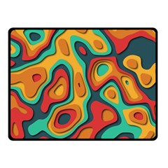 Paper Cut Abstract Pattern Fleece Blanket (small)