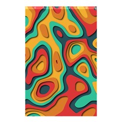 Paper Cut Abstract Pattern Shower Curtain 48  X 72  (small)  by Maspions