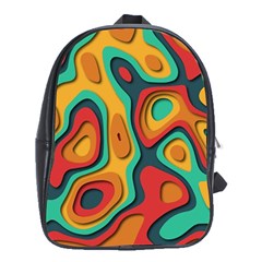 Paper Cut Abstract Pattern School Bag (xl)