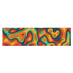 Paper Cut Abstract Pattern Oblong Satin Scarf (16  X 60 )