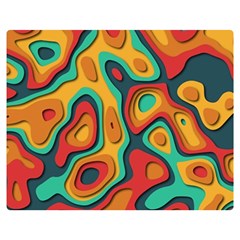 Paper Cut Abstract Pattern Premium Plush Fleece Blanket (medium) by Maspions