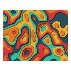 Paper Cut Abstract Pattern Premium Plush Fleece Blanket (large) by Maspions