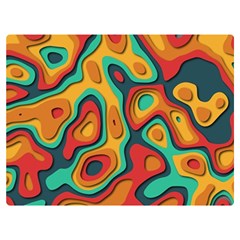 Paper Cut Abstract Pattern Two Sides Premium Plush Fleece Blanket (baby Size)