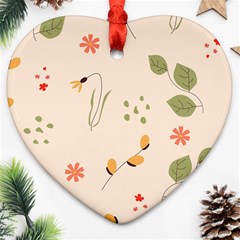 Spring Art Floral Pattern Design Ornament (heart)