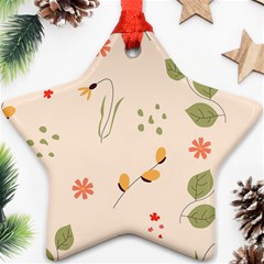 Spring Art Floral Pattern Design Ornament (star)