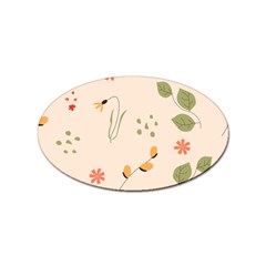 Spring Art Floral Pattern Design Sticker (oval)