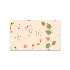 Spring Art Floral Pattern Design Sticker Rectangular (100 Pack)