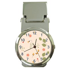 Spring Art Floral Pattern Design Money Clip Watches