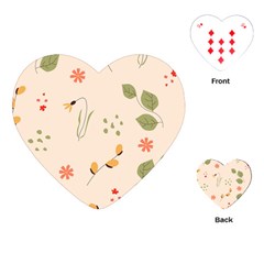 Spring Art Floral Pattern Design Playing Cards Single Design (heart)