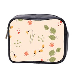 Spring Art Floral Pattern Design Mini Toiletries Bag (two Sides)