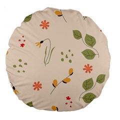 Spring Art Floral Pattern Design Large 18  Premium Round Cushions