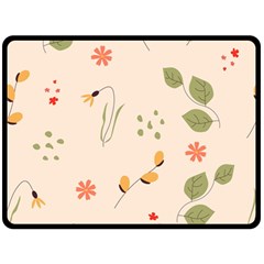 Spring Art Floral Pattern Design Two Sides Fleece Blanket (large)