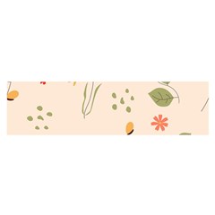 Spring Art Floral Pattern Design Oblong Satin Scarf (16  X 60 )