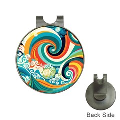 Waves Ocean Sea Abstract Whimsical Hat Clips with Golf Markers