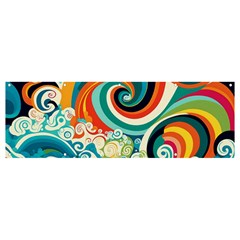 Waves Ocean Sea Abstract Whimsical Banner and Sign 12  x 4 