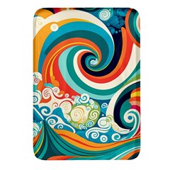 Waves Ocean Sea Abstract Whimsical Rectangular Glass Fridge Magnet (4 pack)