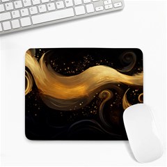 Abstract Gold Wave Background Small Mousepad