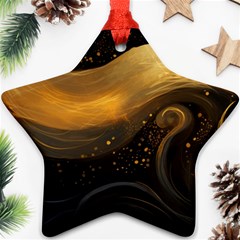 Abstract Gold Wave Background Ornament (star)