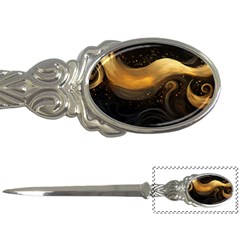 Abstract Gold Wave Background Letter Opener by Maspions