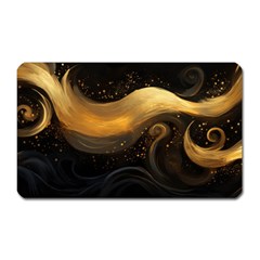 Abstract Gold Wave Background Magnet (rectangular) by Maspions