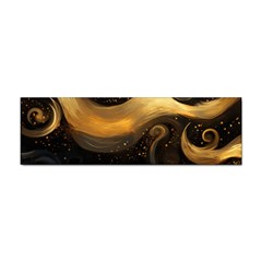 Abstract Gold Wave Background Sticker Bumper (10 Pack)