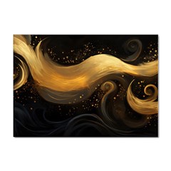 Abstract Gold Wave Background Sticker A4 (10 Pack)