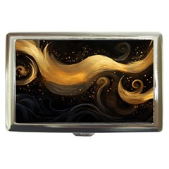 Abstract Gold Wave Background Cigarette Money Case