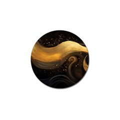 Abstract Gold Wave Background Golf Ball Marker (10 Pack)