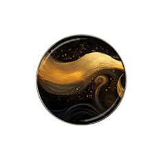 Abstract Gold Wave Background Hat Clip Ball Marker (10 Pack)