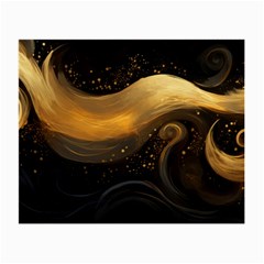 Abstract Gold Wave Background Small Glasses Cloth