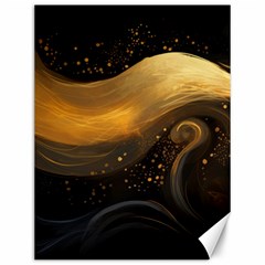 Abstract Gold Wave Background Canvas 12  X 16 