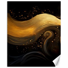 Abstract Gold Wave Background Canvas 16  X 20  by Maspions