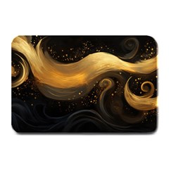 Abstract Gold Wave Background Plate Mats