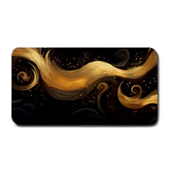 Abstract Gold Wave Background Medium Bar Mat by Maspions