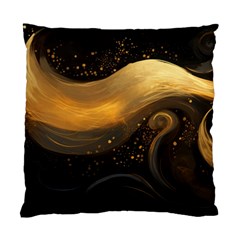 Abstract Gold Wave Background Standard Cushion Case (one Side)