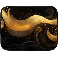 Abstract Gold Wave Background Fleece Blanket (mini)