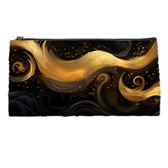 Abstract Gold Wave Background Pencil Case