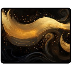 Abstract Gold Wave Background Fleece Blanket (medium)