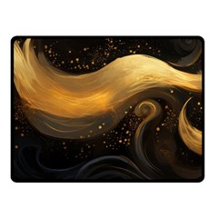 Abstract Gold Wave Background Fleece Blanket (small)