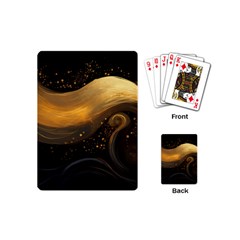 Abstract Gold Wave Background Playing Cards Single Design (mini)