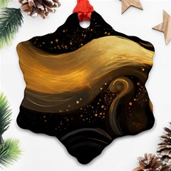 Abstract Gold Wave Background Ornament (snowflake)