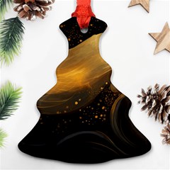 Abstract Gold Wave Background Ornament (christmas Tree) 