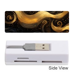 Abstract Gold Wave Background Memory Card Reader (stick)