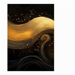 Abstract Gold Wave Background Small Garden Flag (two Sides)