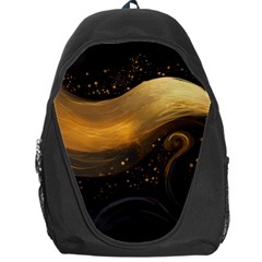 Abstract Gold Wave Background Backpack Bag