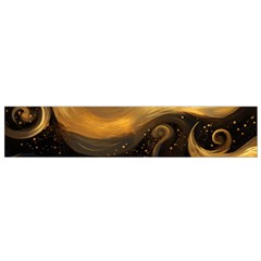 Abstract Gold Wave Background Small Premium Plush Fleece Scarf by Maspions