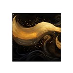 Abstract Gold Wave Background Satin Bandana Scarf 22  x 22  Front